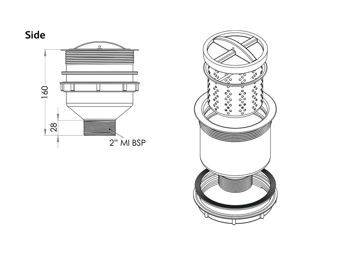 3MONKEEZ Scraptrap 125mm Sink Waste Arrestor 4 3MONKEEZ Scraptrap 125mm Sink Waste Arrestor - Image 2