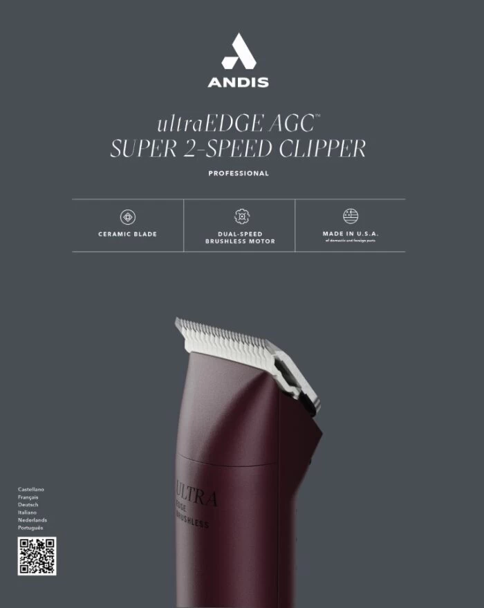 Andis AGCB Super 2 Speed Brushless Clipper - Burgundy 6 Andis AGCB Super 2 Speed Brushless Clipper - Burgundy - Image 4