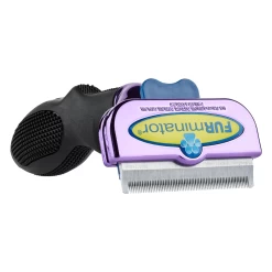 Furminator DeShedding Tool - Large Cat Short Hair Metallic [Purple] -Pet Care Store FU 01225 2