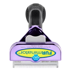 Furminator DeShedding Tool - Large Cat Long Hair Metallic [Purple] -Pet Care Store FU 01226 3