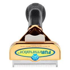 Furminator DeShedding Tool - Medium Dog Long Hair Metalic [Rose Gold] -Pet Care Store FU 02516 3