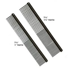 Anti-Static Etched Back Finishing Comb 7.5", Fine / Coarse, 1" Teeth