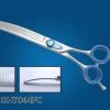 KKO Japanese Scissors Curved Fluffer Thinner With 44 V Teeth 7" -Pet Care Store KK ODH7044FC