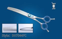 KKO Japanese Scissors Curved Fluffer Thinner With 44 V Teeth 7"