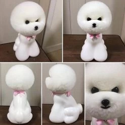 Mr. Jiang Teddy Bear Head Hair / Model Dog [White] -Pet Care Store MJ TB04W 2