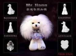 Mr. Jiang Teddy Bear Head Hair / Model Dog [White] -Pet Care Store MJ TB04W 5