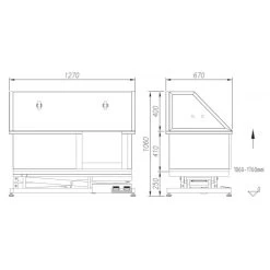 Shernbao Stainless Steel Electric Lifting Bath Tub (Lift Door) -Pet Care Store S BTS130E 8