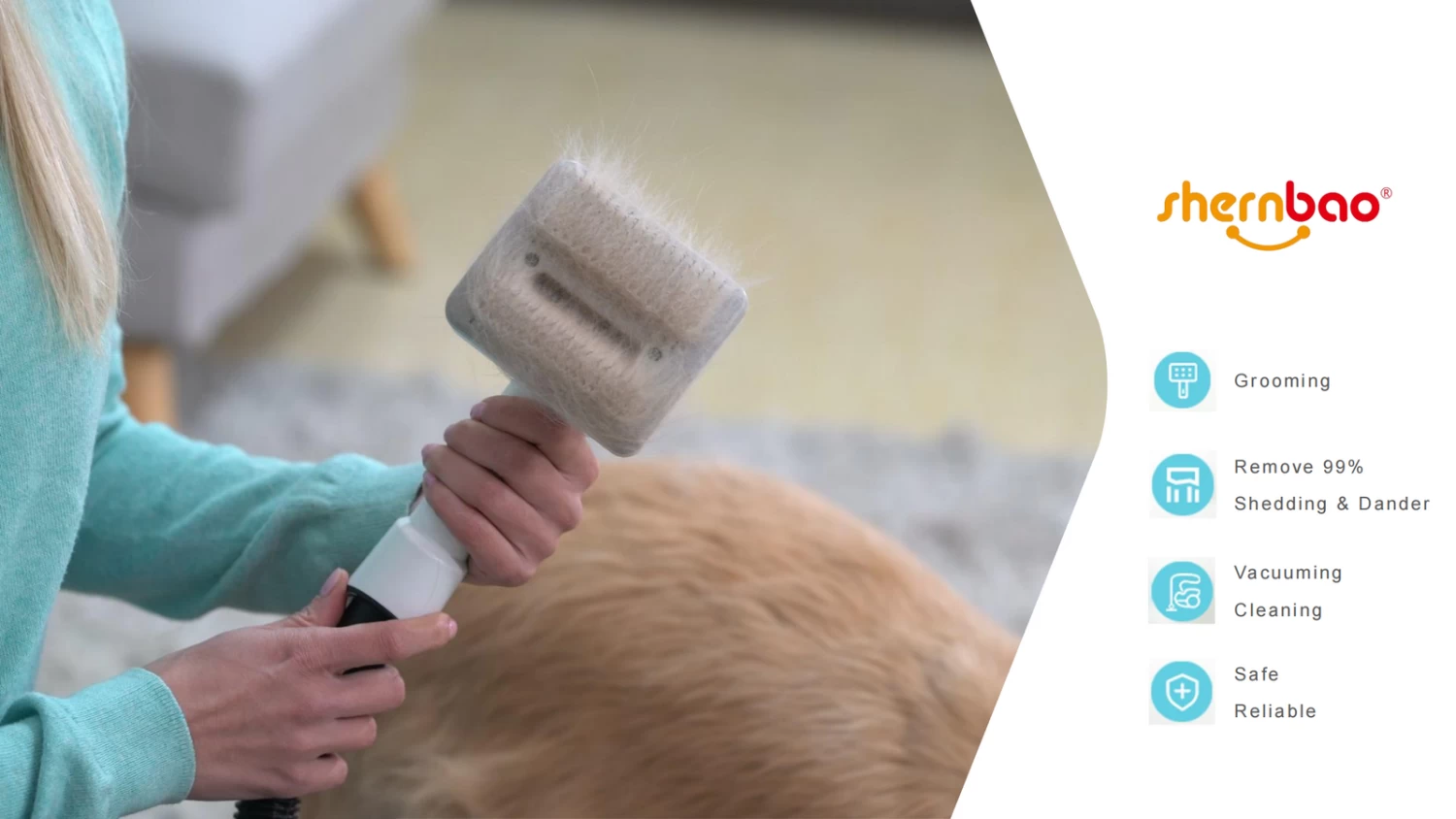 Shernbao Self-Cleaning Pet Brush Kit For Vacuum Cleaners 8 Shernbao Self-Cleaning Pet Brush Kit For Vacuum Cleaners - Image 6