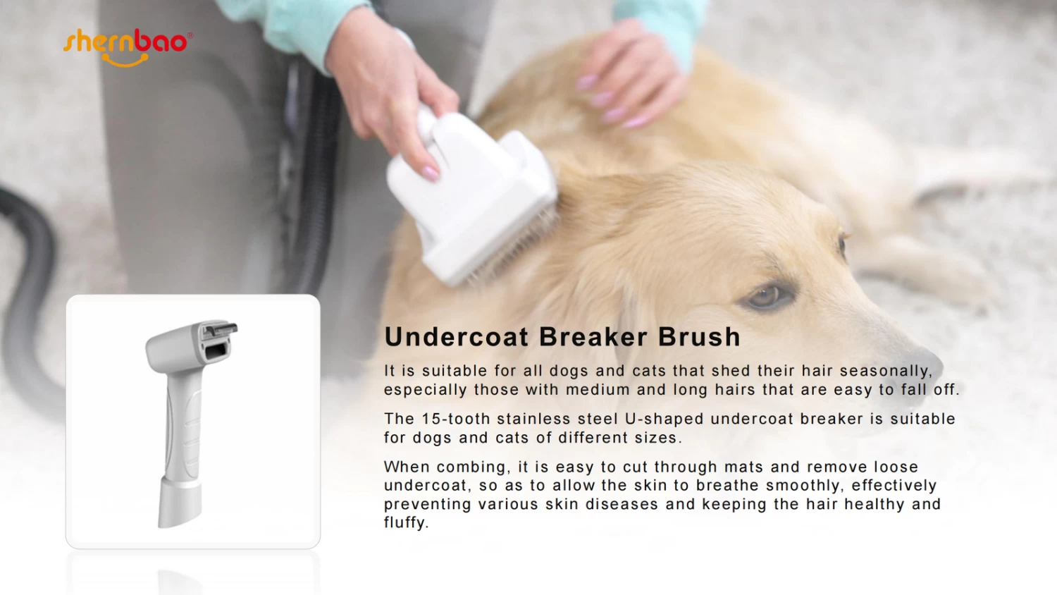 Shernbao Self-Cleaning Pet Brush Kit For Vacuum Cleaners 10 Shernbao Self-Cleaning Pet Brush Kit For Vacuum Cleaners - Image 8