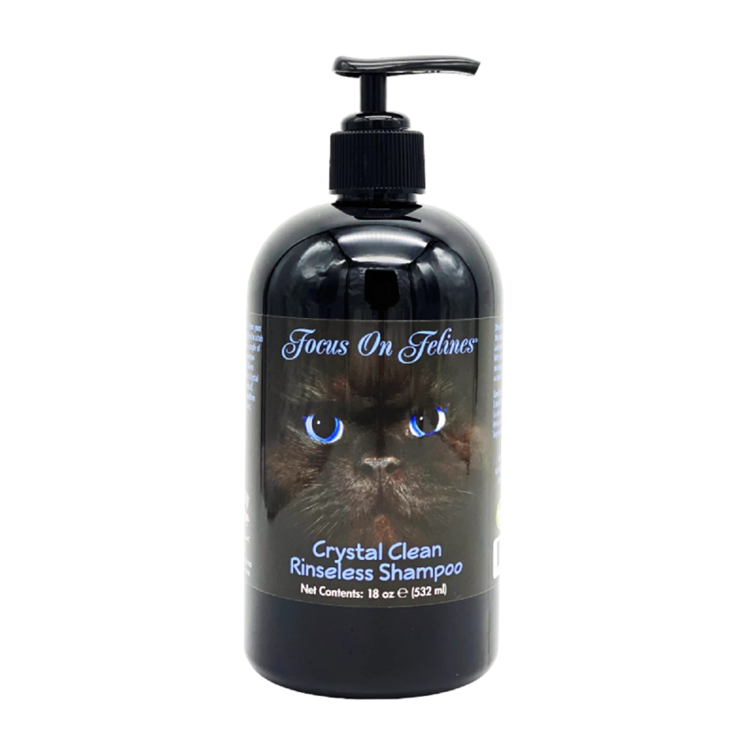 Focus On Felines® Crystal Clean Rinseless Shampoo For Cats 18oz (532ml)