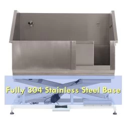 Aeolus Stainless Steel Electric Lifting Bath Tub (Sliding Door) With S/S Base