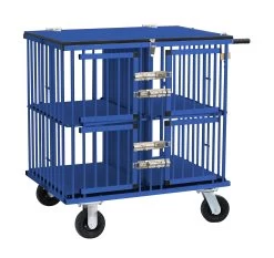 Aeolus 4-Berth Show Trolley With 6" Rubber Wheels - Large [Blue]