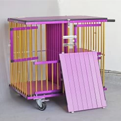 Aeolus 4-Berth Show Trolley With 4" Nylon Wheels - Large [Gold And Purple] -Pet Care Store T KB511NAF GP Kit 6