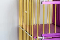 Aeolus 4-Berth Show Trolley With 6" Rubber Wheels - Large [Gold And Purple] -Pet Care Store T KB511NAF GP Kit6W 2