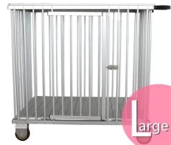 Aeolus 1-Berth Show Trolley With 6" Rubber Wheels - Large [Pink]