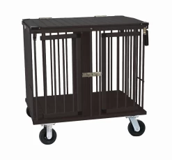 Aeolus 2-Berth Show Trolley With 6" Rubber Wheels - Large [BLACK]