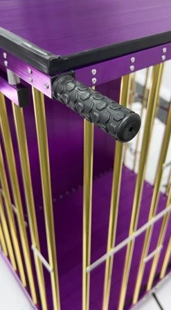 Aeolus 2-Berth Show Trolley With 4" Nylon Wheels [Gold And Purple] -Pet Care Store T KB511NAT GP Kit 6