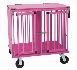 Aeolus 2-Berth Show Trolley With 6" Rubber Wheels - Large [Pink]