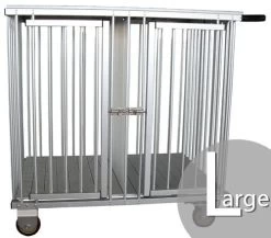 Aeolus 2-Berth Show Trolley With 4" Nylon Wheels - Large [Silver]