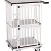 Aeolus 2-Berth Double Deck Show Trolley With 4" Nylon Wheels - XSmall [Silver]
