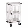 Aeolus 2-Berth Double Deck Show Trolley With 6" Rubber Wheels - XSmall [Silver] -Pet Care Store T KB514NAT SL Kit6W