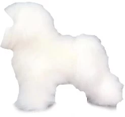 KissGrooming Bichon Frise Coat For Model Dog Mannequin [White]