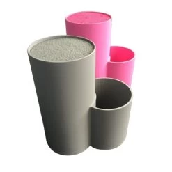 Aeolus Double Stump Scissors Cylinder - Pink -Pet Care Store T SO605 2