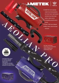 Aeolus Aeolian PRO Grooming Blaster Dryer With Heater - Blue Purple -Pet Care Store T TD901GTP PP 2